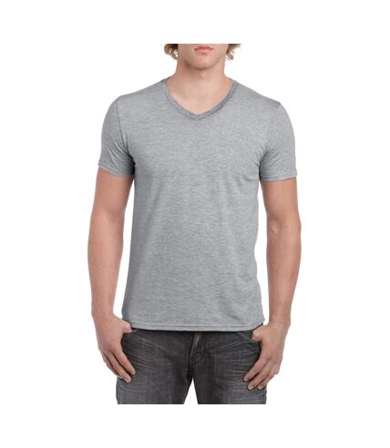 Gildan Mens Soft Style V-Neck Short Sleeve T-Shirt (Sport Grey (RS)) - UTBC490