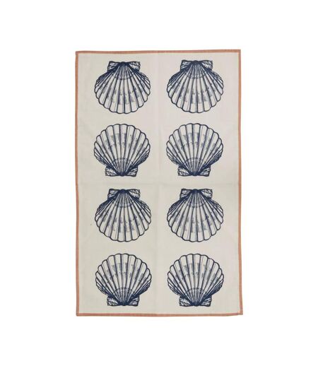 Lot de 3 Torchons Imprimé Océania 45x70cm Blanc