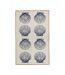 Lot de 3 Torchons Imprimé Océania 45x70cm Blanc-3