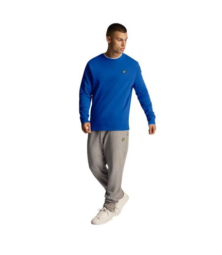 Mens crew neck long-sleeved sweatshirt bright blue Lyle & Scott