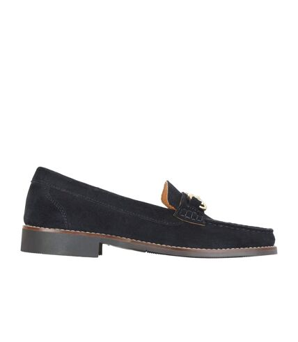 Moretta Womens/Ladies Rosa Suede Loafers (Navy) - UTER1418