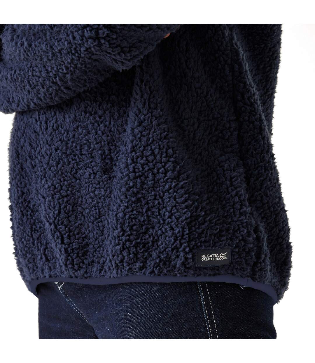 Womens/ladies Ria Fluffy Overhead Fleece Top Navy Regatta-3