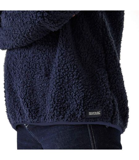 Womens/ladies Ria Fluffy Overhead Fleece Top Navy Regatta