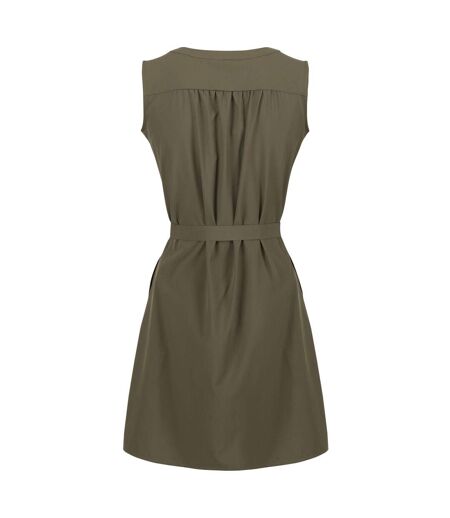 Robe Chemisier Highton Femme Vert Kaki Sombre Regatta