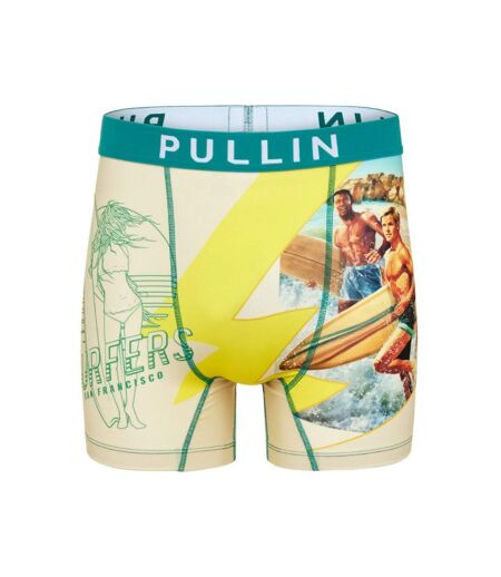 PULL IN Boxer Long Homme Microfibre SURFERS Jaune