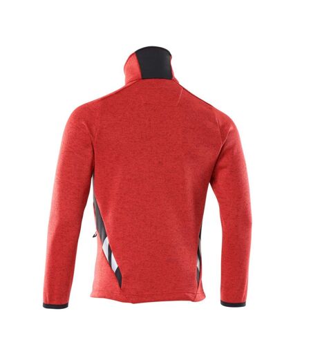 Mens Accelerate Knitted Jacket Traffic Red Black Mascot