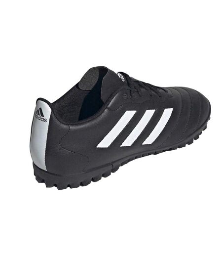 Mens Goletto Viii 3 Stripes Leather Artificial Ground Football Boots Black White Adidas