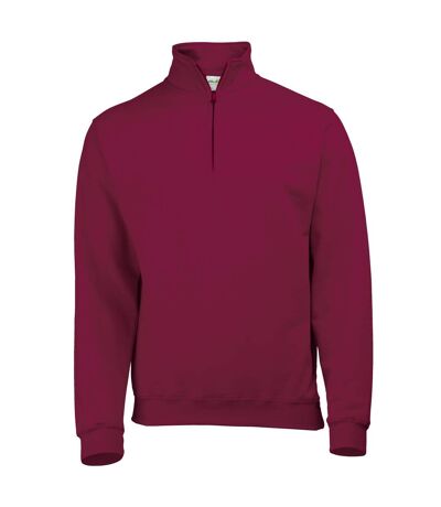 Awdis Mens Plain Sophomore ¼ Zip Sweatshirt (Burgundy) - UTRW177