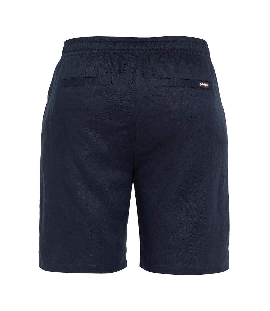 Short marine homme schott lin shine-2