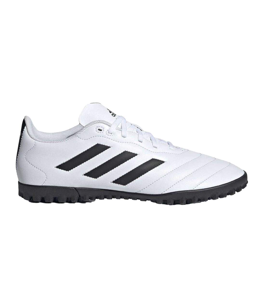 Mens Goletto Viii 3 Stripes Leather Artificial Ground Football Boots White Black Adidas-1