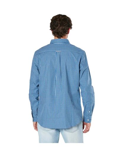 Chemise windowpane homme bleu marine Maine