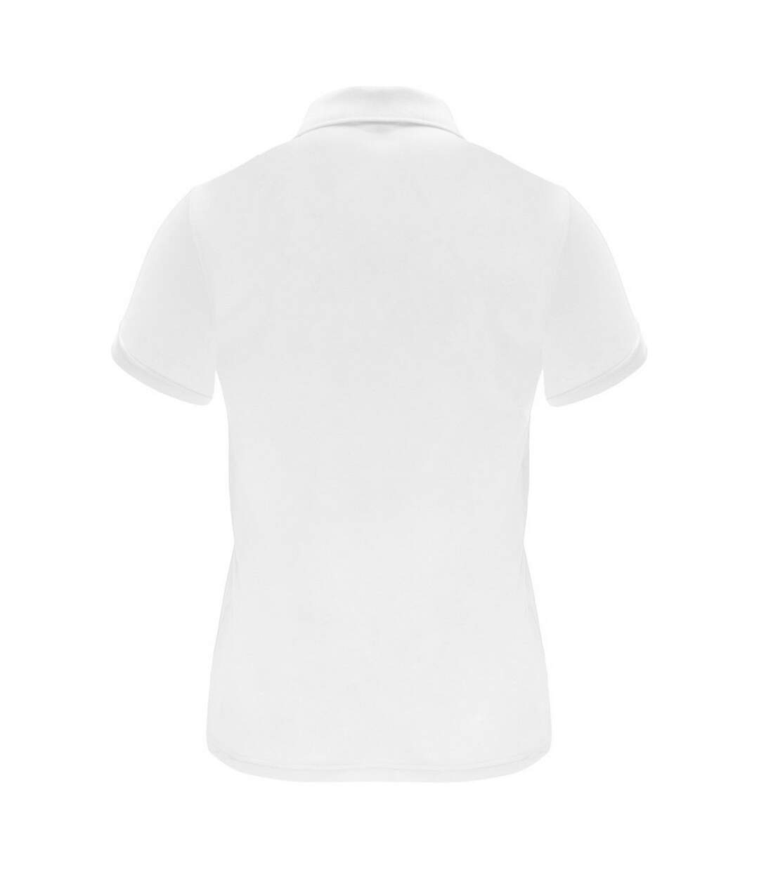 Womens/ladies Monzha Short-sleeved Sports Polo Shirt White Roly-2