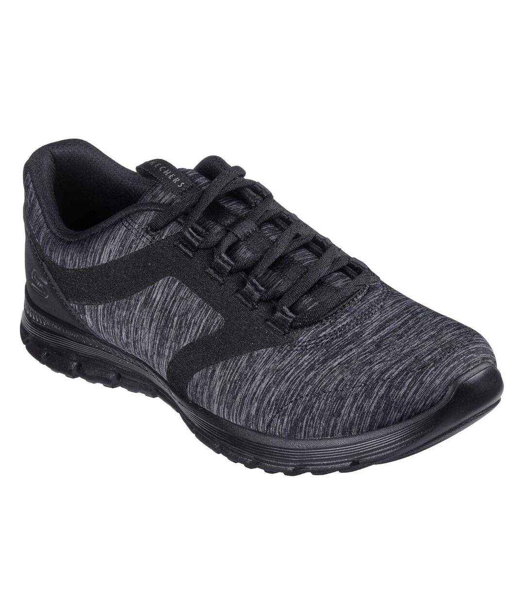 Womens/ladies Luminate Trainers Black Skechers-1