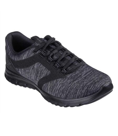Womens/ladies Luminate Trainers Black Skechers