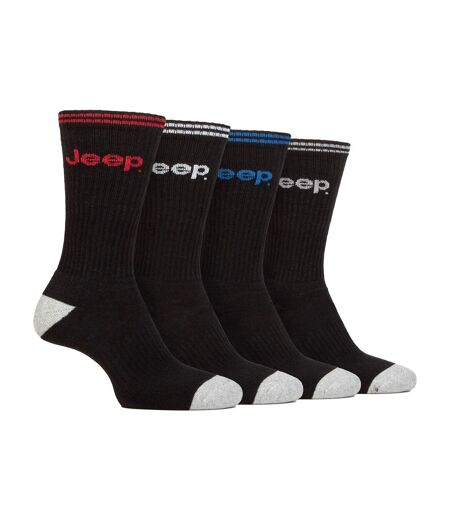 Men's Cushioned Crew Socks - 4 Pack Sport Running Socks