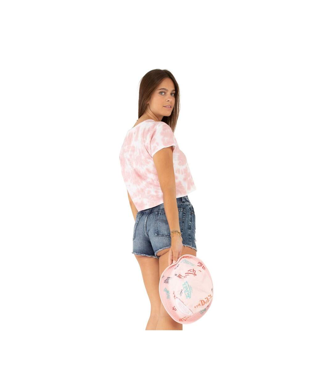 Crop Top Tie and Dye femme en coton Bow Vondutch-3