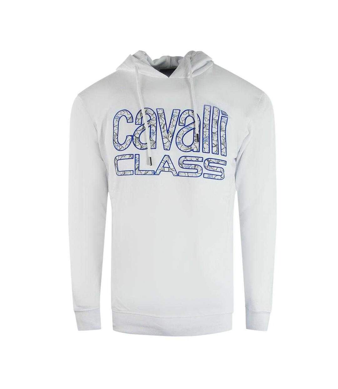 Sweat À Capuche Motif/style Floral Homme Blanc Cavalli Class-1