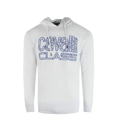 Sweat À Capuche Motif/style Floral Homme Blanc Cavalli Class