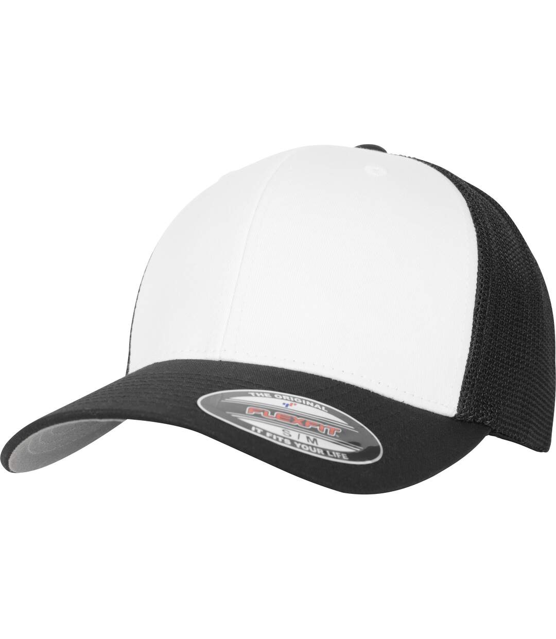 Casquette trucker flexfit adulte noir / blanc Yupoong-1