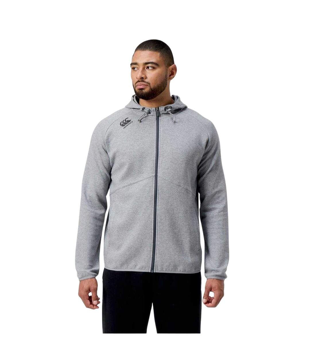 Veste À Capuche Manches Raglan Entraînement Tempo Homme Gris Chiné Canterbury-4