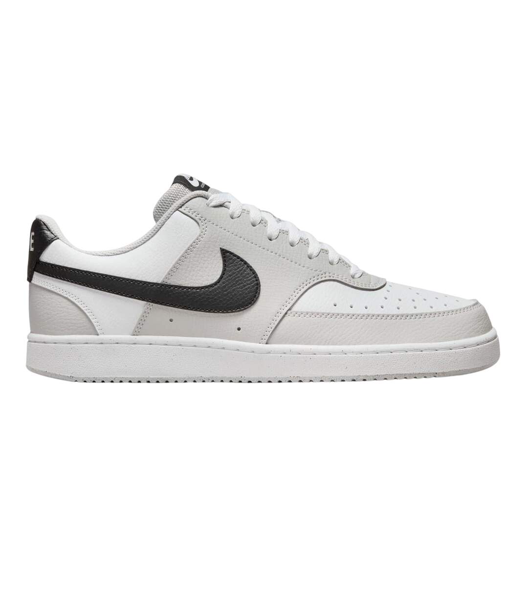 Mens Vision Low Leather Trainers Grey Black White Nike-1