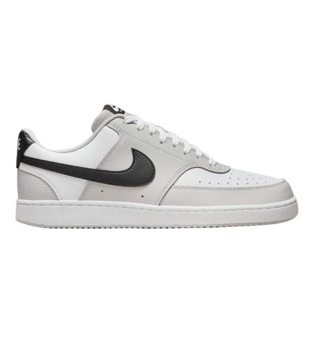 Mens Vision Low Leather Trainers Grey Black White Nike