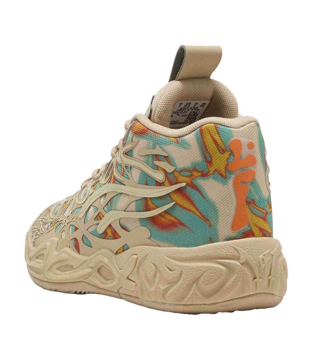 Baskets Basket Motif/style Découpé Lamelo Ball Enfant Beige Clair Turquoise Pastel Puma-2