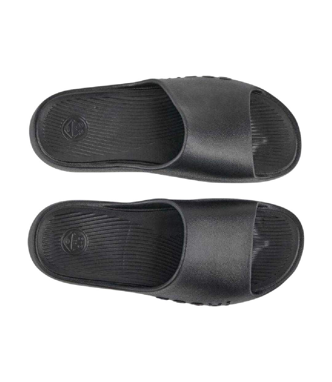 Mens Lou Minimalist Summer Flat Slides Black Coqui-3