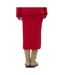 Jupe rouge femme vero moda gold pinstripe-2