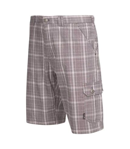 Mens earwig cargo shorts storm grey check Trespass