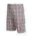 Mens earwig cargo shorts storm grey check Trespass-3