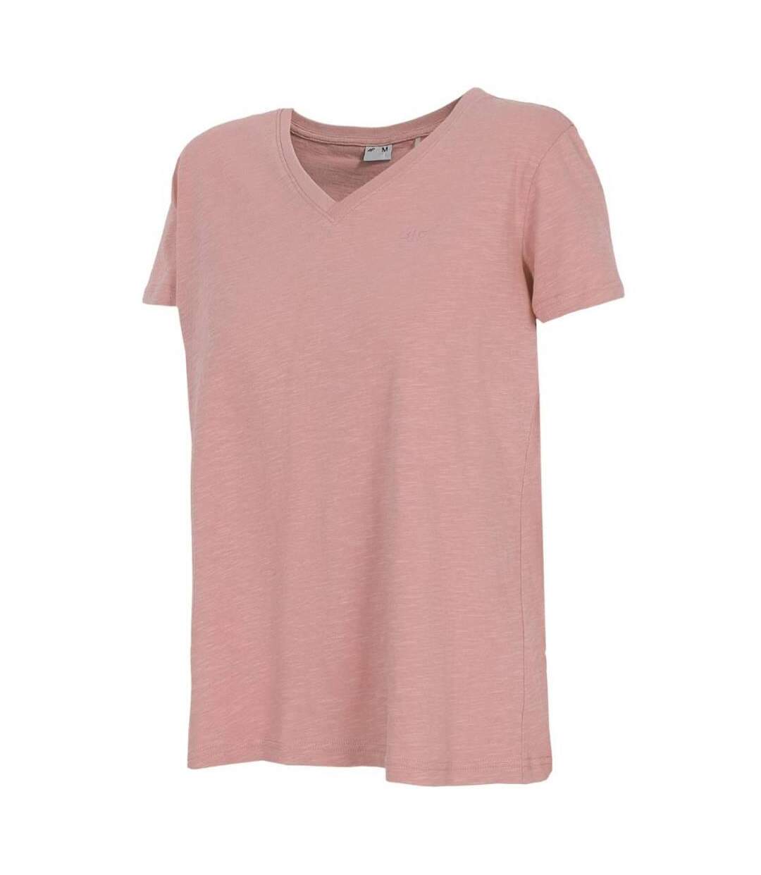 T-shirt Motif/style Uni H4z22 Tsd352 Femme Rose 4F-2