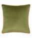 Piped velvet lemur cushion cover 43cm x 43cm emerald Wylder