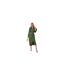 Robe Chemisier Mi-longue Femme Kaki AX Paris-1