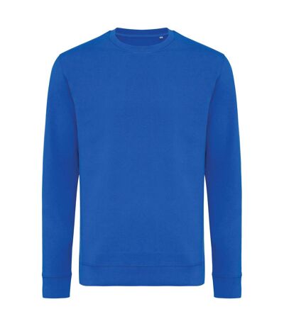 Unisex adult zion recycled cotton crew neck sweatshirt royal blue Iqoniq