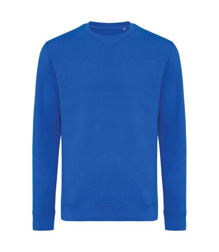 Unisex adult zion recycled cotton crew neck sweatshirt royal blue Iqoniq