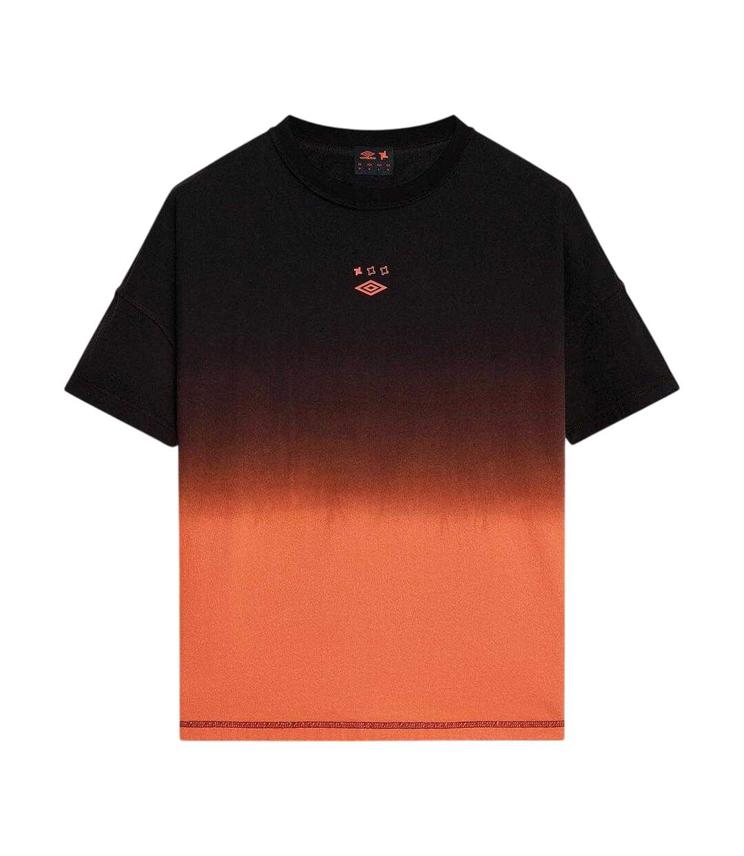 Mens Room 01 Fade T-shirt Black Orange Umbro-1