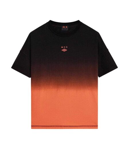 Mens Room 01 Fade T-shirt Black Orange Umbro