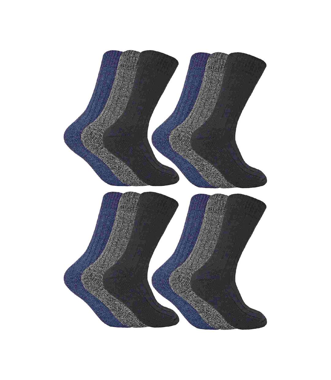 12 paires de chaussettes chaudes et douces en laine pour hommes-1