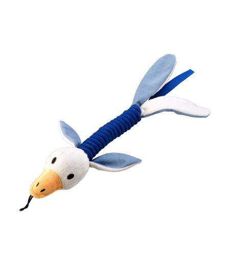 House Of Paws Duck Rope Stick Dog Toy (Blue/White) (One Size) - UTBZ3539