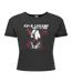 Womens/ladies Under My Boots Avril Lavigne Crop Top Charcoal Amplified-1
