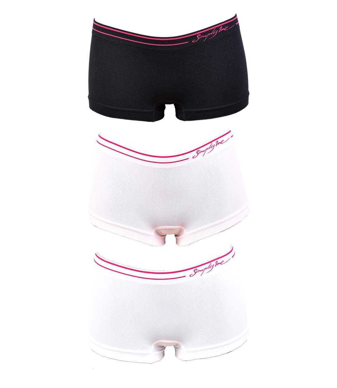 Culottes Femme SIMPLY ME Confort Qualité supérieure Coton Majoritaire Pack de 3 Boxers Sans Couture