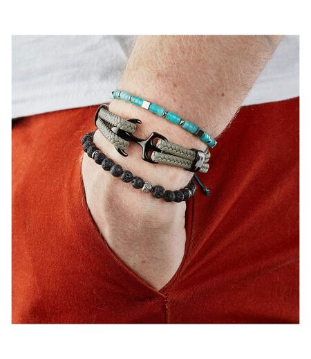 Bracelet perles noir homme geographical norway 315060 - taille unique