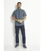 Chemise carreaux manches courtes polycoton-3