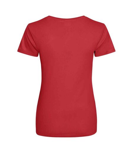 T-shirt de sport femmes rouge feu AWDis