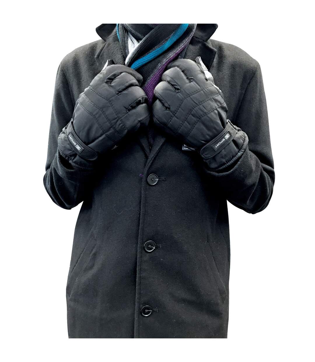 Mens 3M Thinsulate 40 gram Thermal Insulated Waterproof Ski Gloves-4