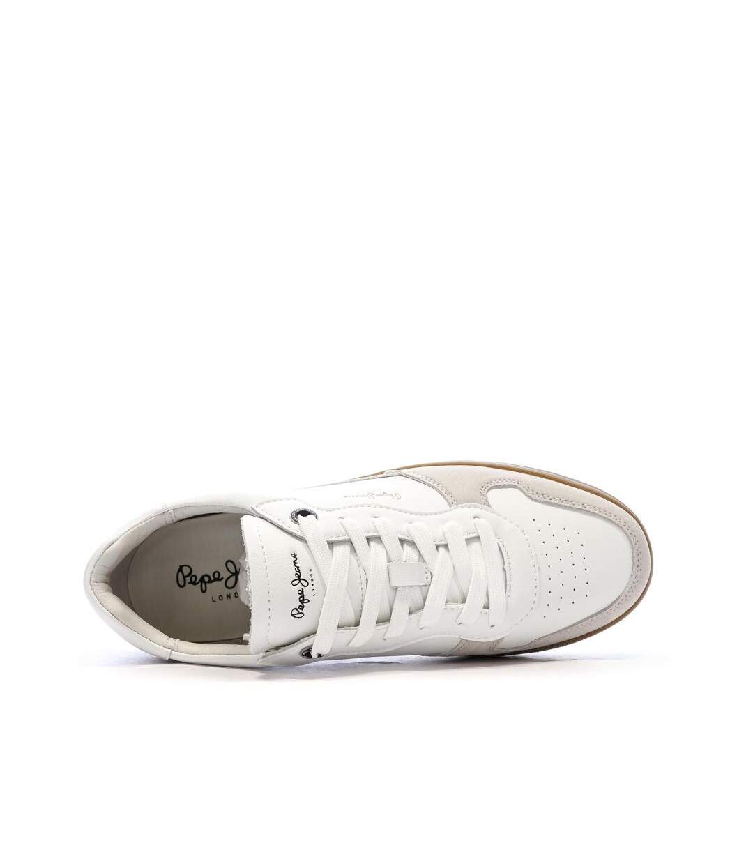 Baskets blanches homme pepe jeans camden one-4