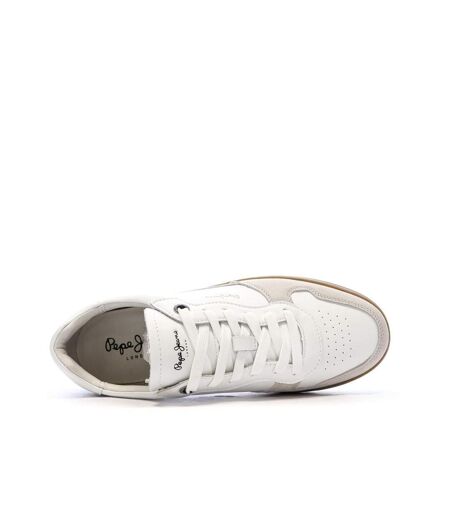 Baskets blanches homme pepe jeans camden one