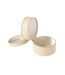 Boîte Ronde Pour Cosmétiques Ericka 19cm Beige-3