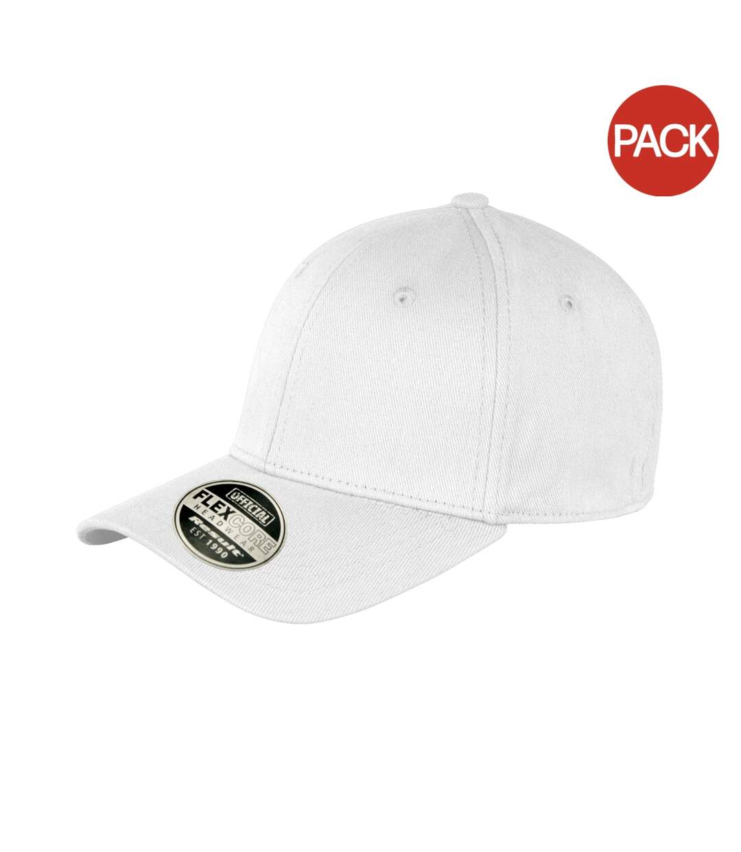 Lot de 2  casquettes kansas adulte blanc Result-1